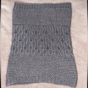Betsey Johnson knit cowl neck scarf with pearls